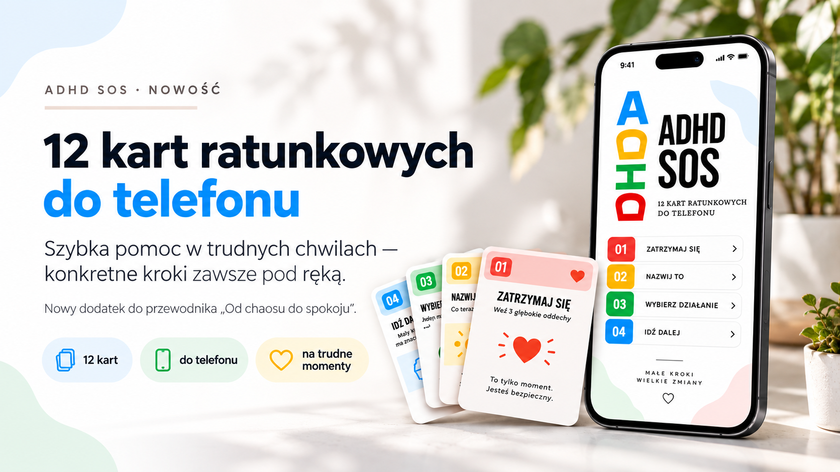 ADHD SOS — 12 kart ratunkowych do telefonu